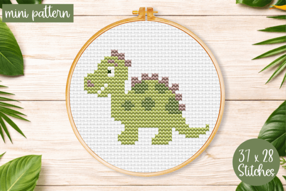 Adorable Baby Dino Cross Stitch for Business