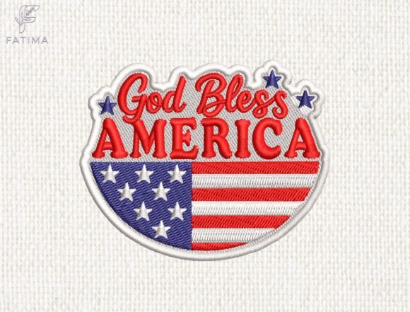 God Bless America Patch: A Patriotic Embroidery Gem