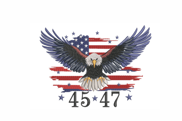 Patriotic Eagle: A Bold and Symbolic Design