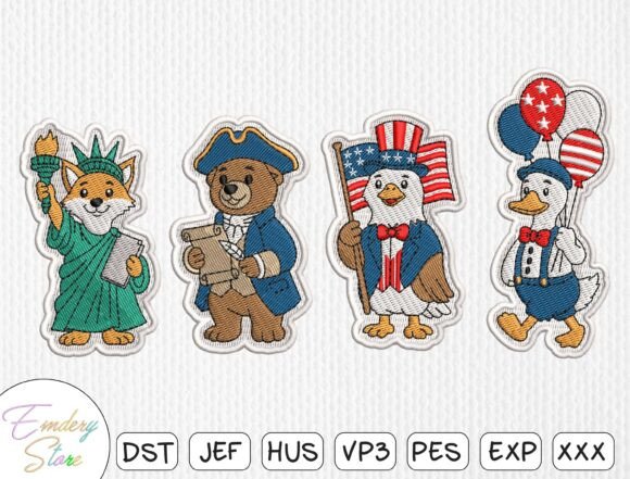 Patriotic Embroidery Design for Boutique Sweatshirts