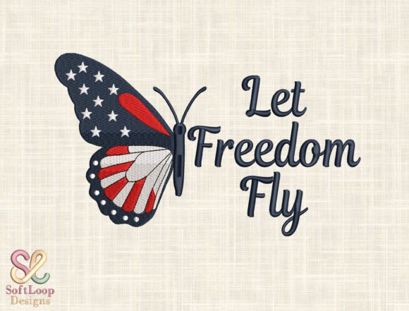 Patriotic USA Butterfly: A Versatile Embroidery Design