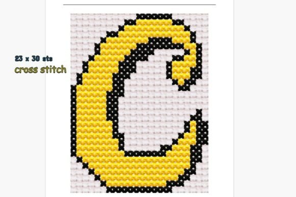 Stitching Joy: Letter C Cross Stitch Pattern