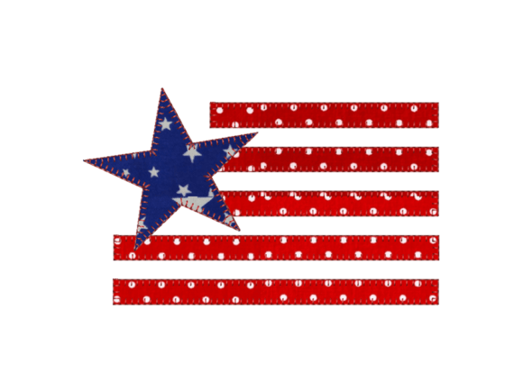 USA Flag Applique: A Versatile Patriotic Design